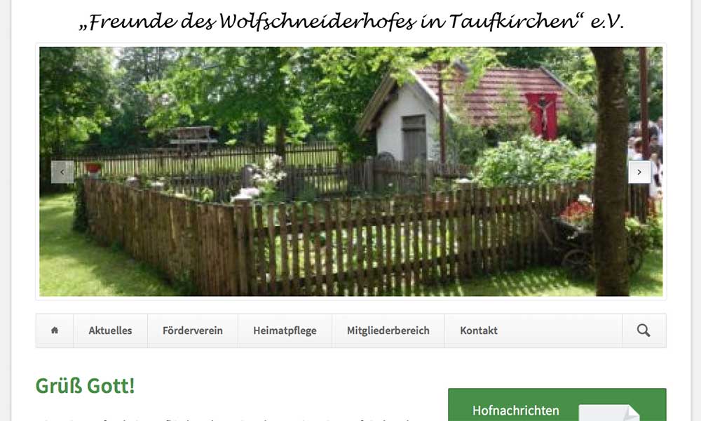 Der Wolfschneiderhof mit einer neuen Website
